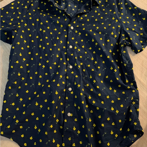 Bonobos Riviera Navy Floral Button Down - Picture 2 of 3